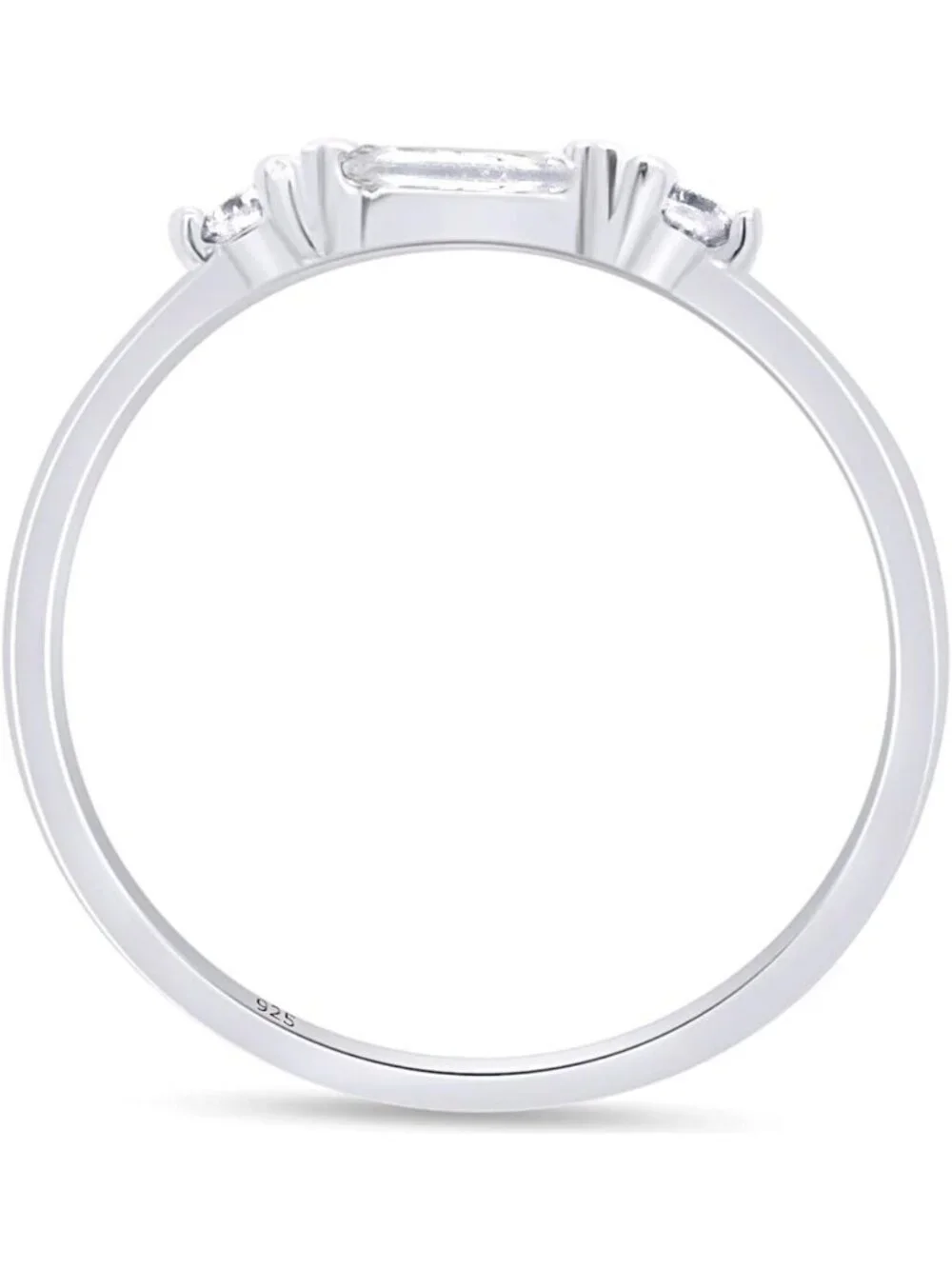 Dainty 3 Stone Stackable Birthstone Ring for Women | 14K Gold Over Silver